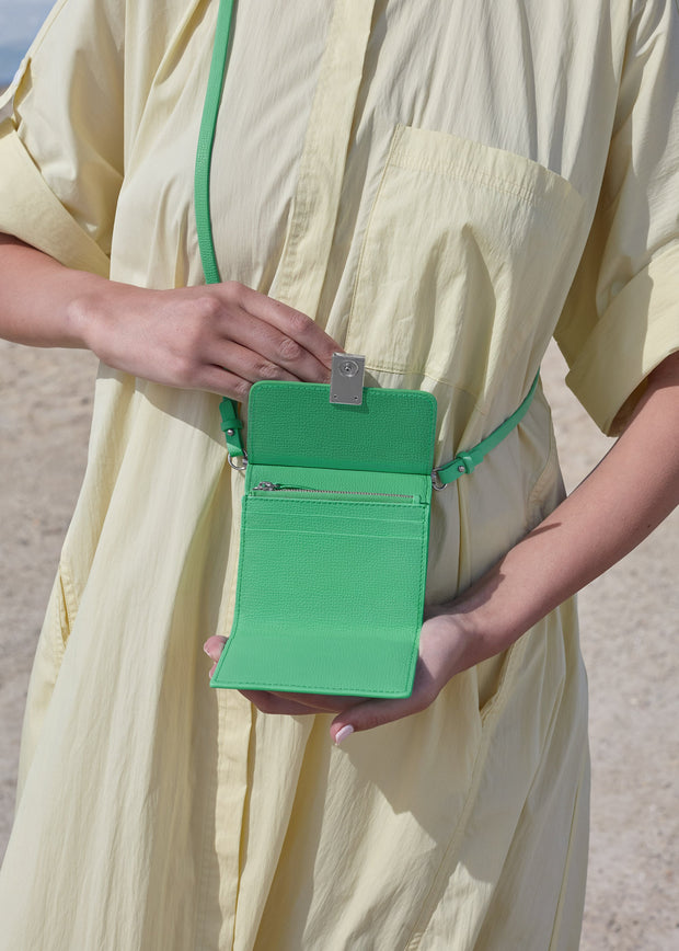 Portefeuille Numéro Sept Bandoulière - Chlorophylle Grainé