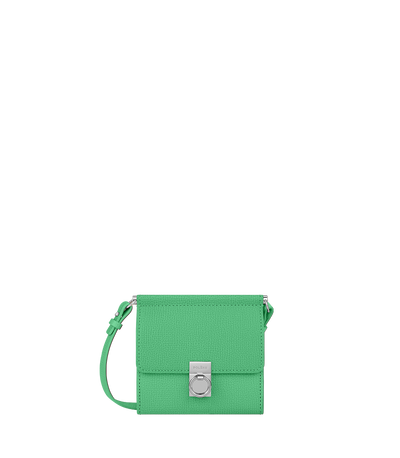 Portefeuille Numéro Sept Bandoulière - Chlorophylle Grainé