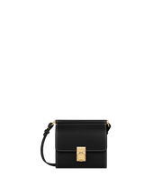 Portefeuille Numéro Sept Bandoulière - Noir Lisse