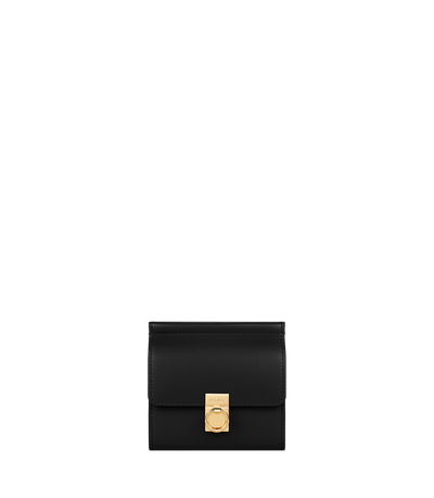 Portefeuille Numéro Sept - Noir Lisse